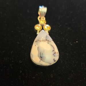 Dendrite Opal set in Sterling Silver 925 Pendant
